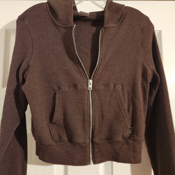 TNA Women's Zippered Hoodie S Brown - Picture 1 of 3